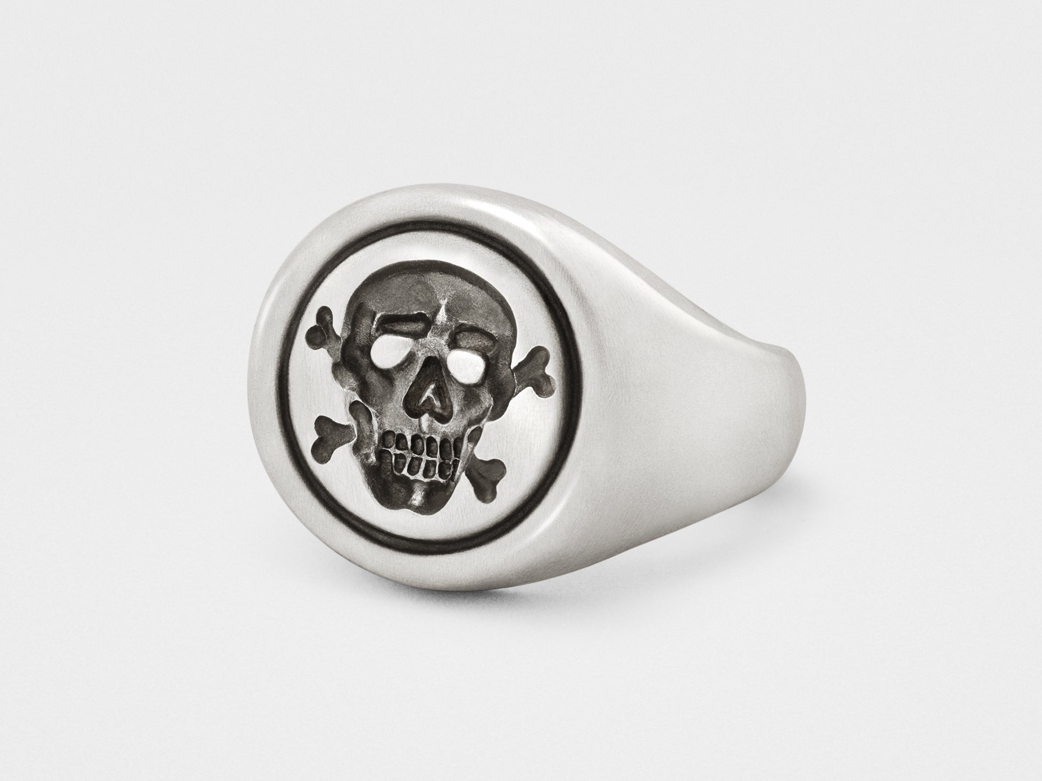 Anello con sigillo Jolly Roger Skull and Bones